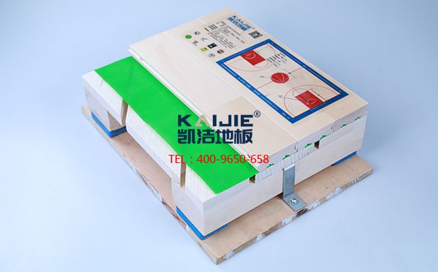 5080單龍骨20°斜鋪運動木地_體育地板