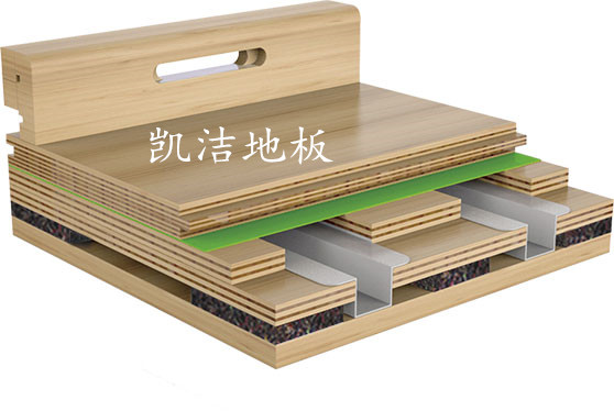 鋼槽固定結構_體育地板